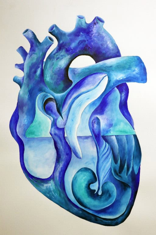 Party of Hearts: Exhibition Closing Reception 5 Corazon Blue Medium